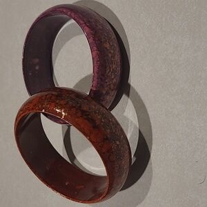 VINTAGE Acrylic Bangle Pair